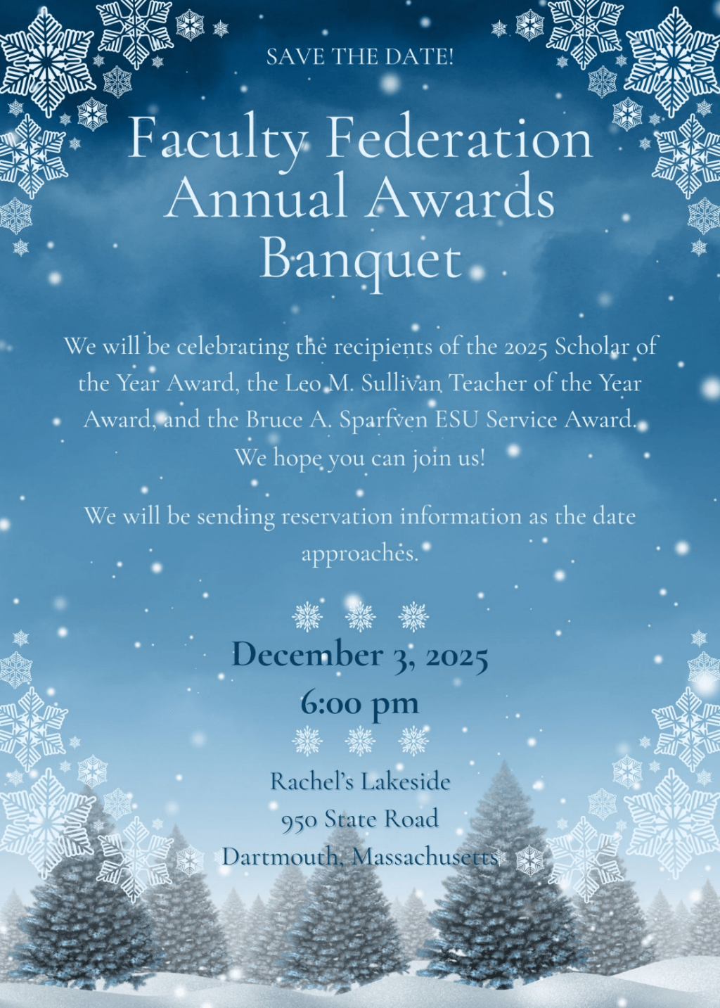 Annual Awards Banquet – Buy&nbsp;Tickets!!
