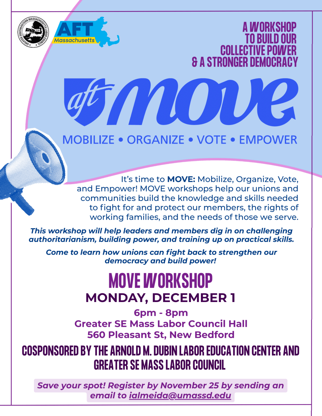 12/1 – MOVE Workshop –&nbsp;attend!